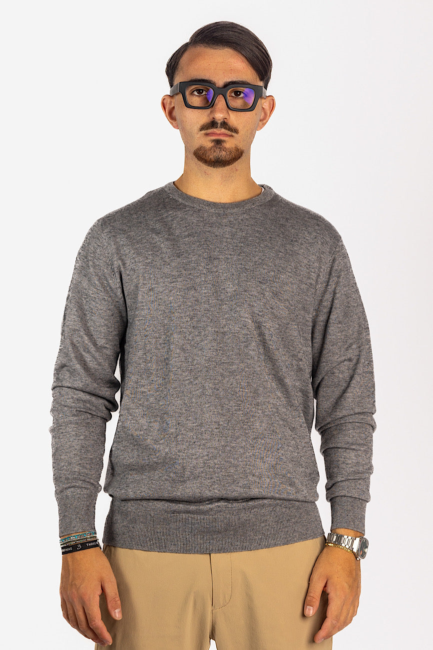 Pull à col rond en laine mélangée <tc>"20€ de réduction au deuxième"</tc> | Gris 06