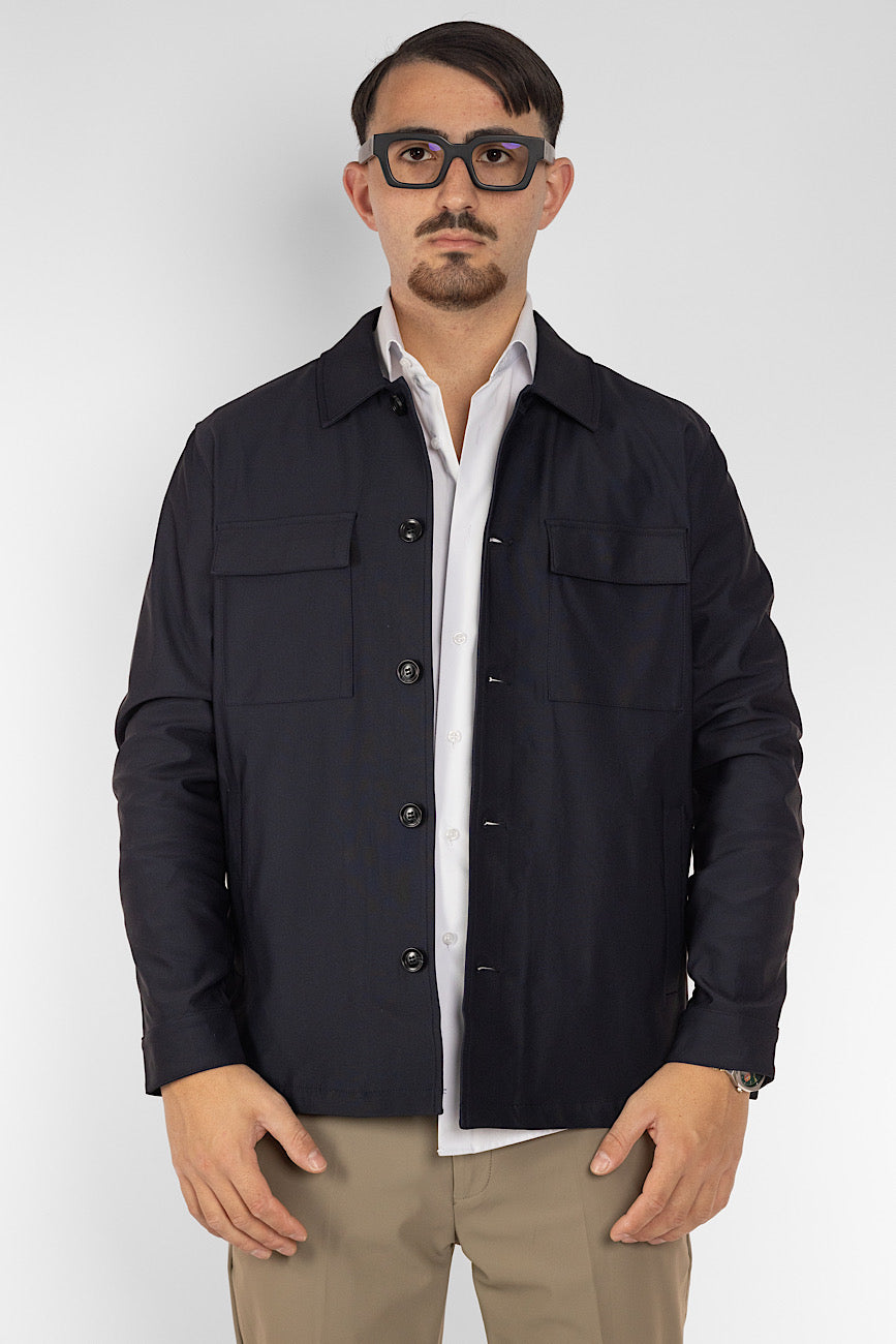 Active Overshirt Unlined Jacket | Blue