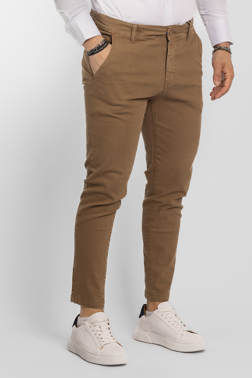 Pantalone Capri Spigato 2 per €40 | Tortora