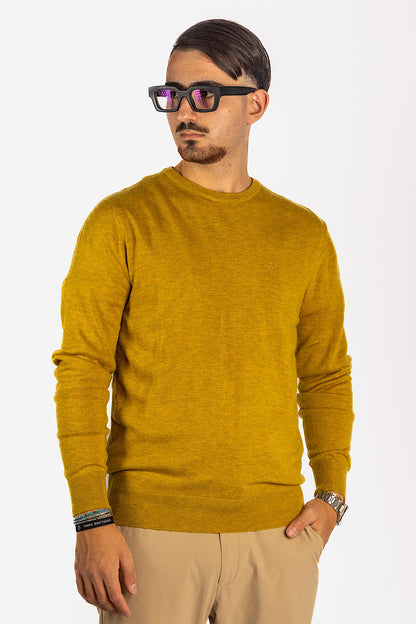 Pullover Girocollo Misto Lana 2 per €40 | Senape 34