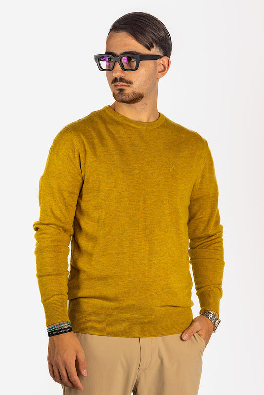 Wool Blend Crew Neck Sweater<tc>"€20 discount on the second"</tc> | Mustard 34