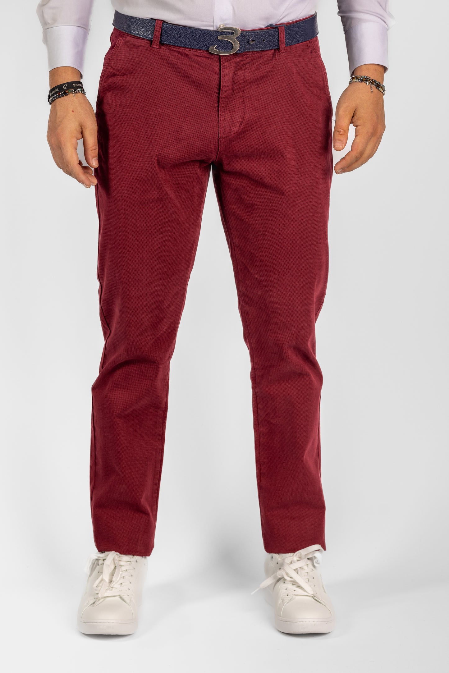 Pantalón Semi Slim Micro Estampado <tc>"€20 de descuento en el segundo"</tc> | 3301 Burdeos