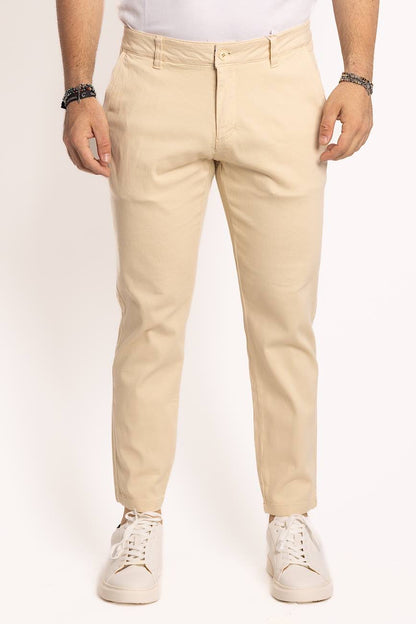 Piquet Capri trousers | Beige 5