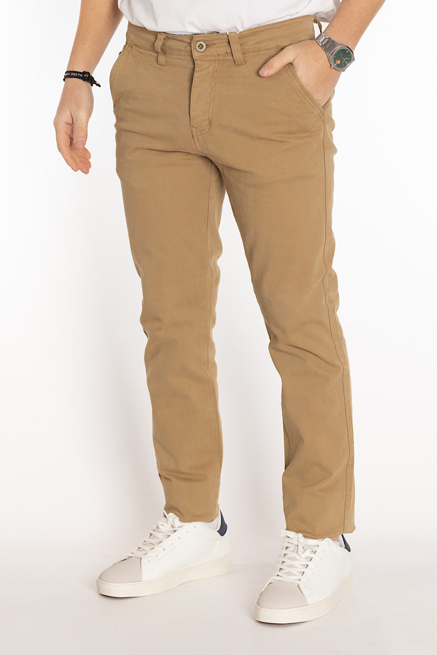 Pantalone Basic Semi Slim 007 | 2 per €40 | Tortora