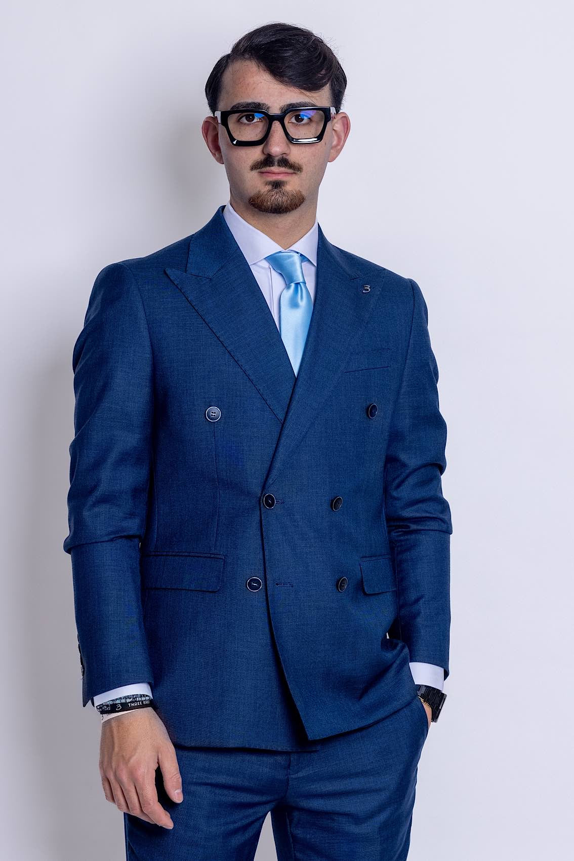 Basic Double Breasted Suit | Parliament Blue