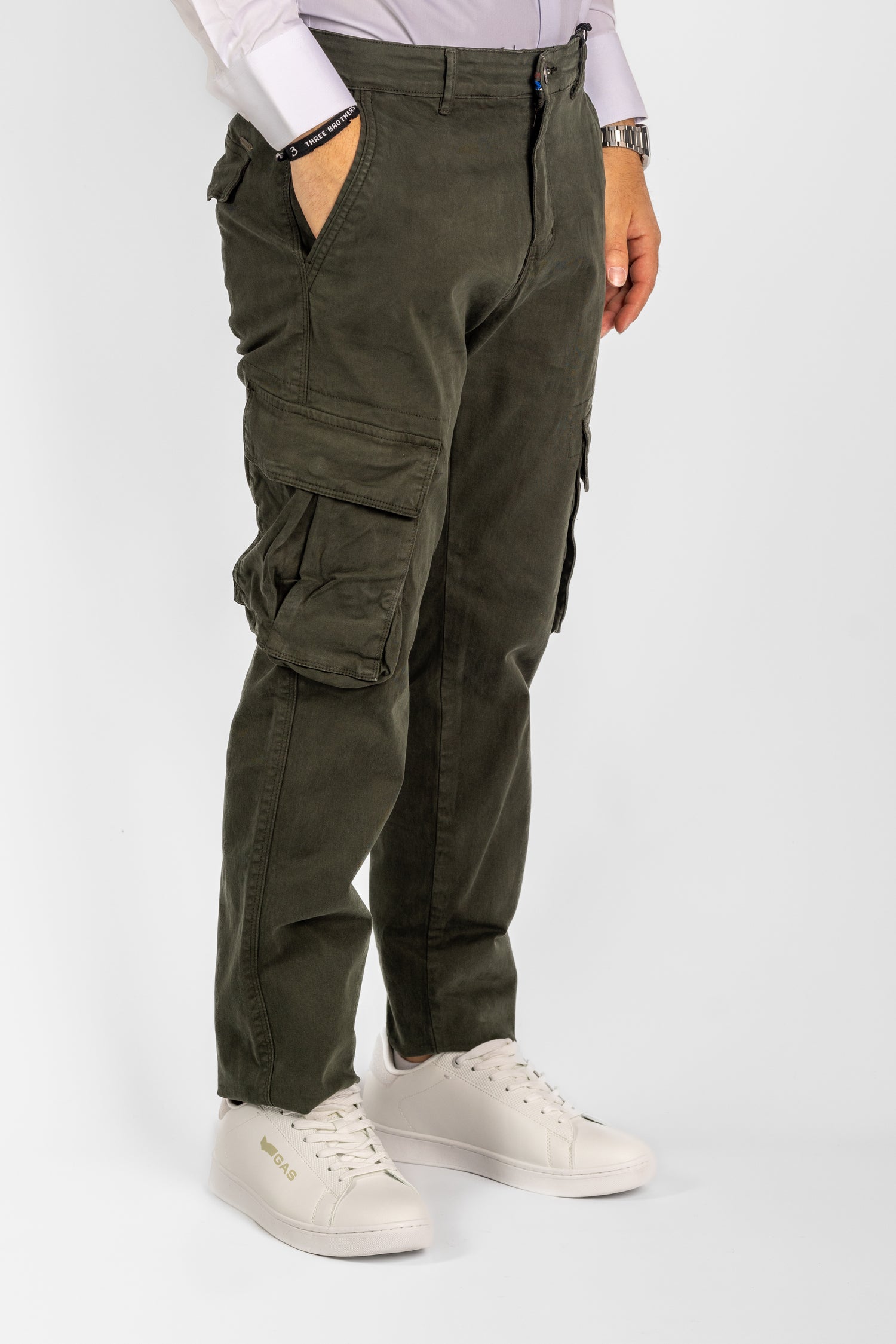 Pantalon cargo semi-mince | 2 pour 40€ | Vert