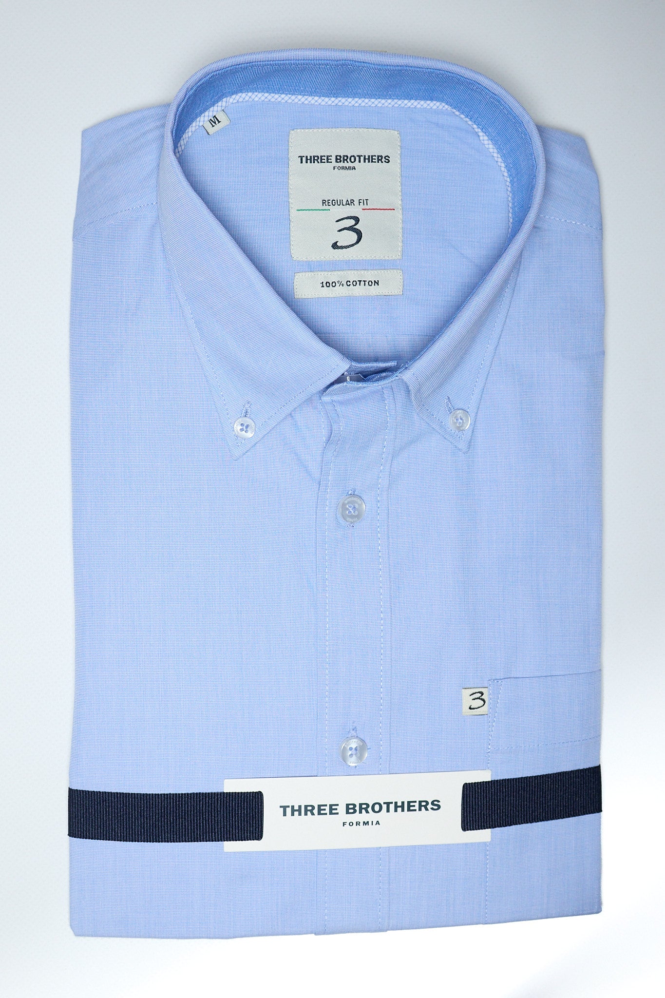 Camicia Button Down Regular Tinta Unita | Celeste 04