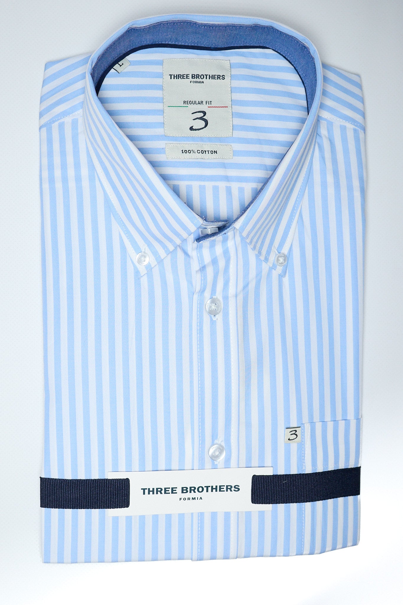 Camicia Button Down Regular Riga Larga | Celeste 88