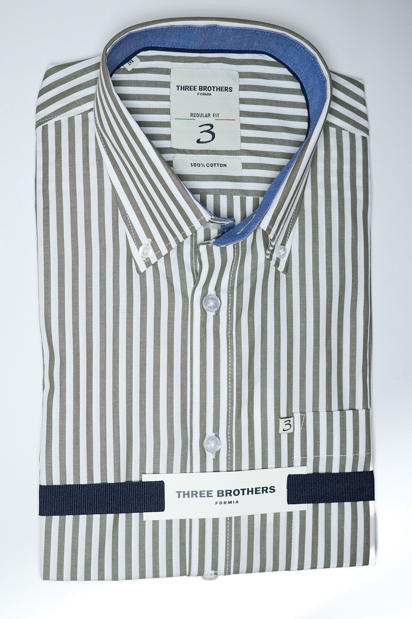 Camicia Button Down Regular Riga Larga | Verde 91