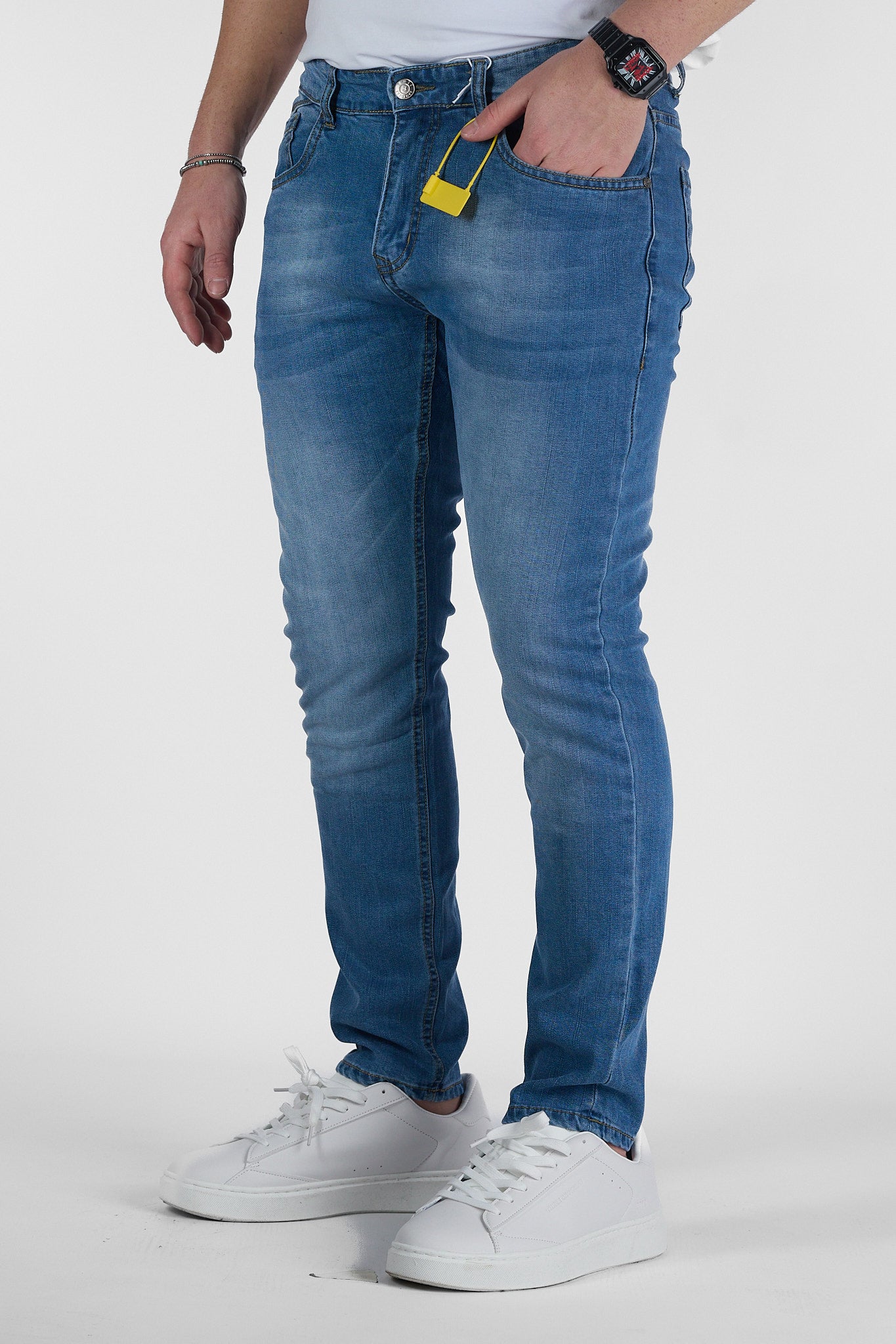 Jeans Basic Capri Ultra Light Chambray Chiaro | 2 per €50 | 0329