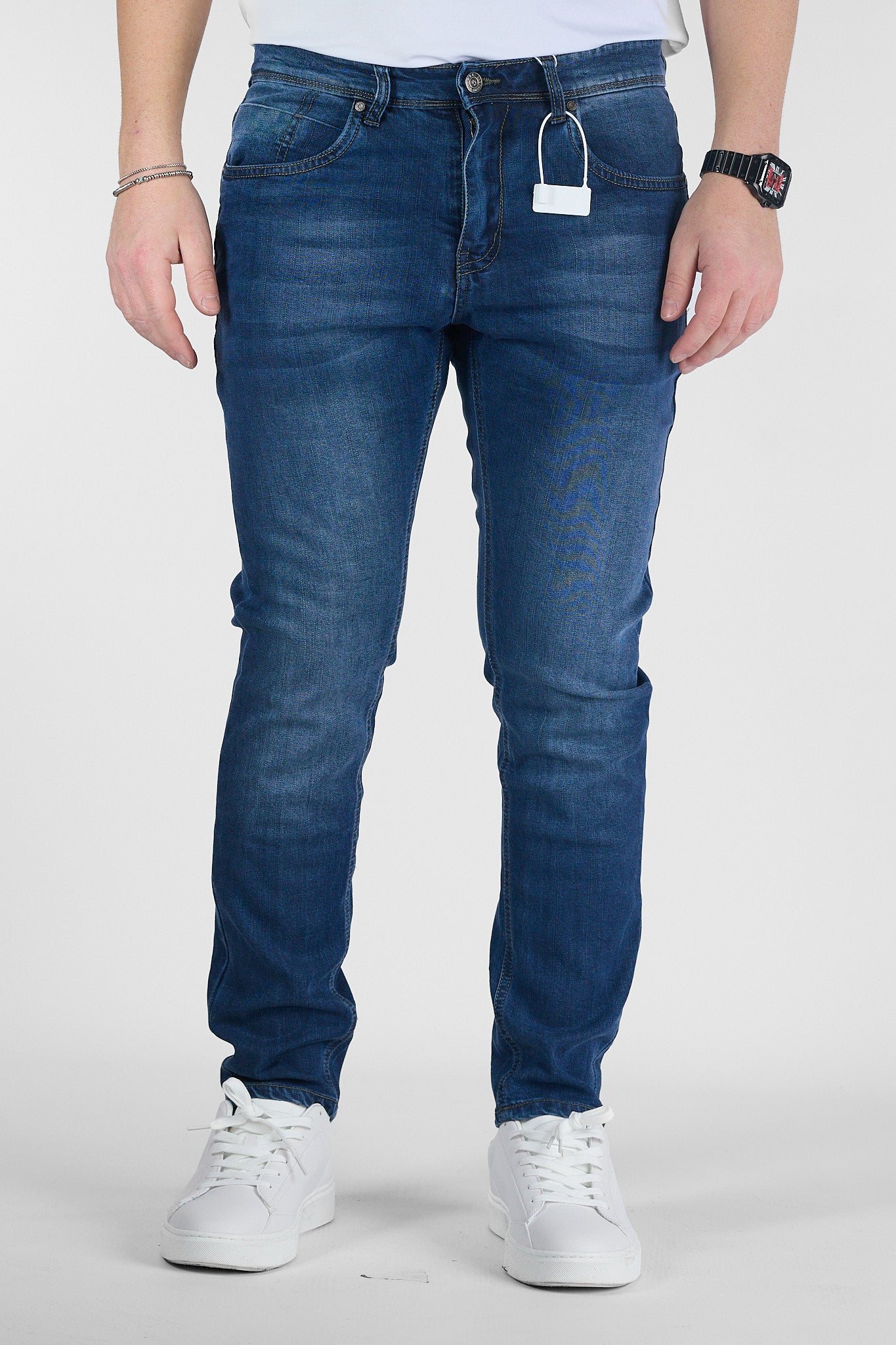 Jeans Basic Capri Ultra Light Chambray Scuro | 2 per €50 | 0330