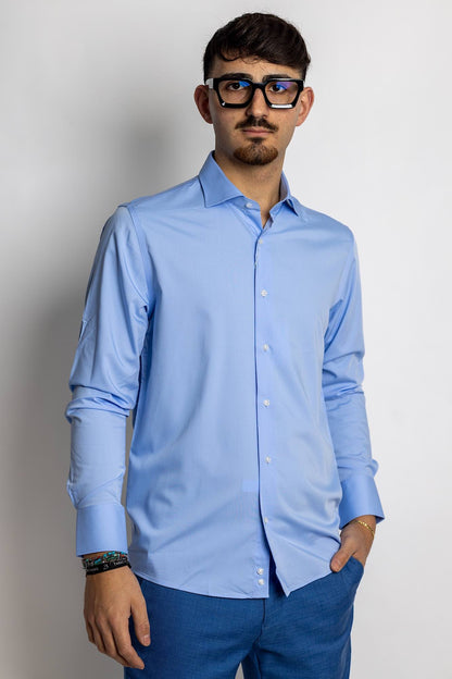 Chemise slim sans repassage | Céleste