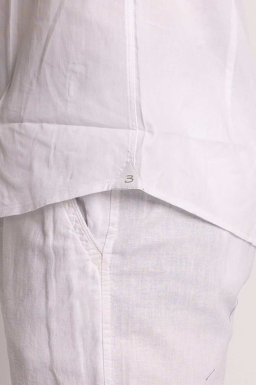 Camisa 100% Algodón Semi Slim | Blanco