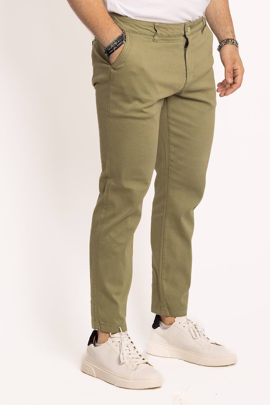 Pantalone Piquet Capri | Verde 4