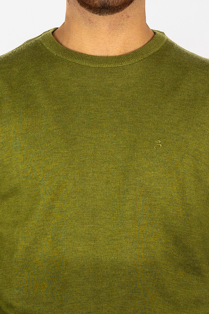 Wool Blend Crew Neck Sweater<tc>"€20 discount on the second"</tc> | Light Green 86