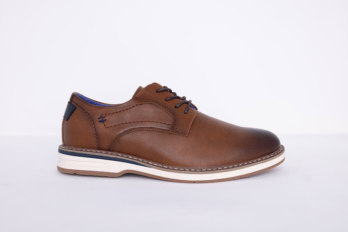 Derby with White Sole | Leather