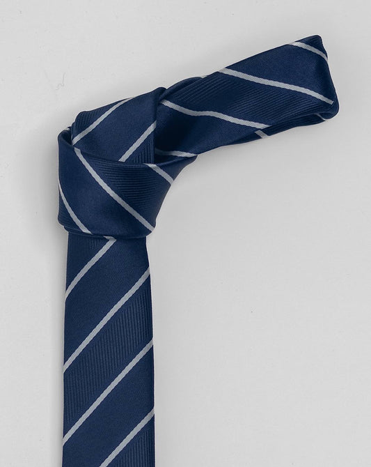 Cravattino Blu | Righe Argento