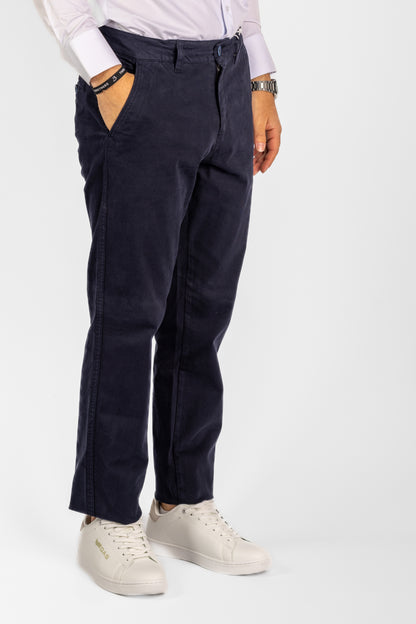 Pantalon à motifs à jambe douce régulière <tc>"20€ de réduction au deuxième"</tc> | BR003 Bleu