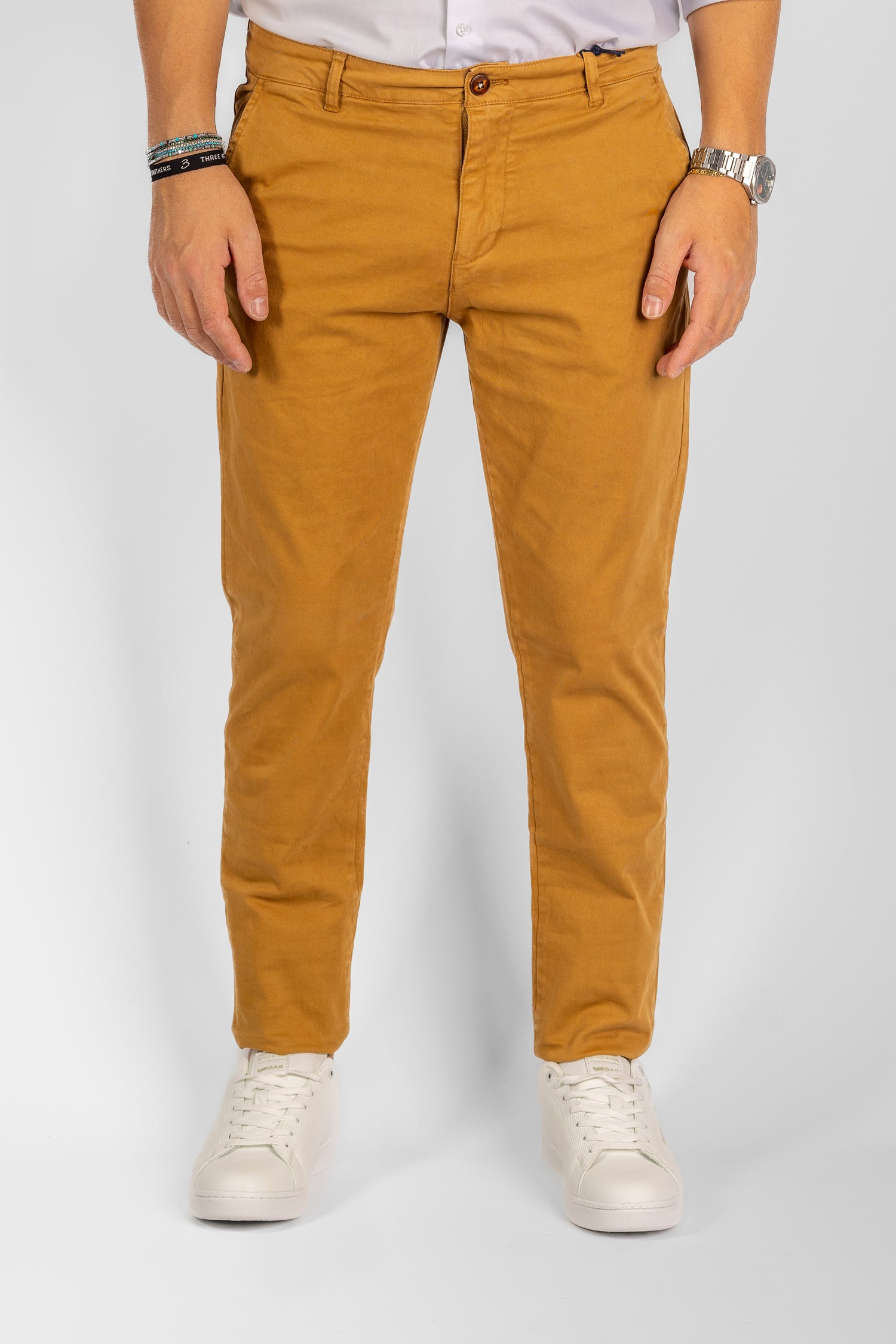 Basic Semi Slim Trousers 2 for €40 | 3302 Mustard