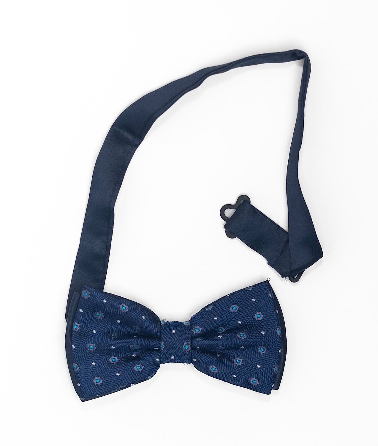 Light Blue Bow Tie | Light Blue-Grey Pattern