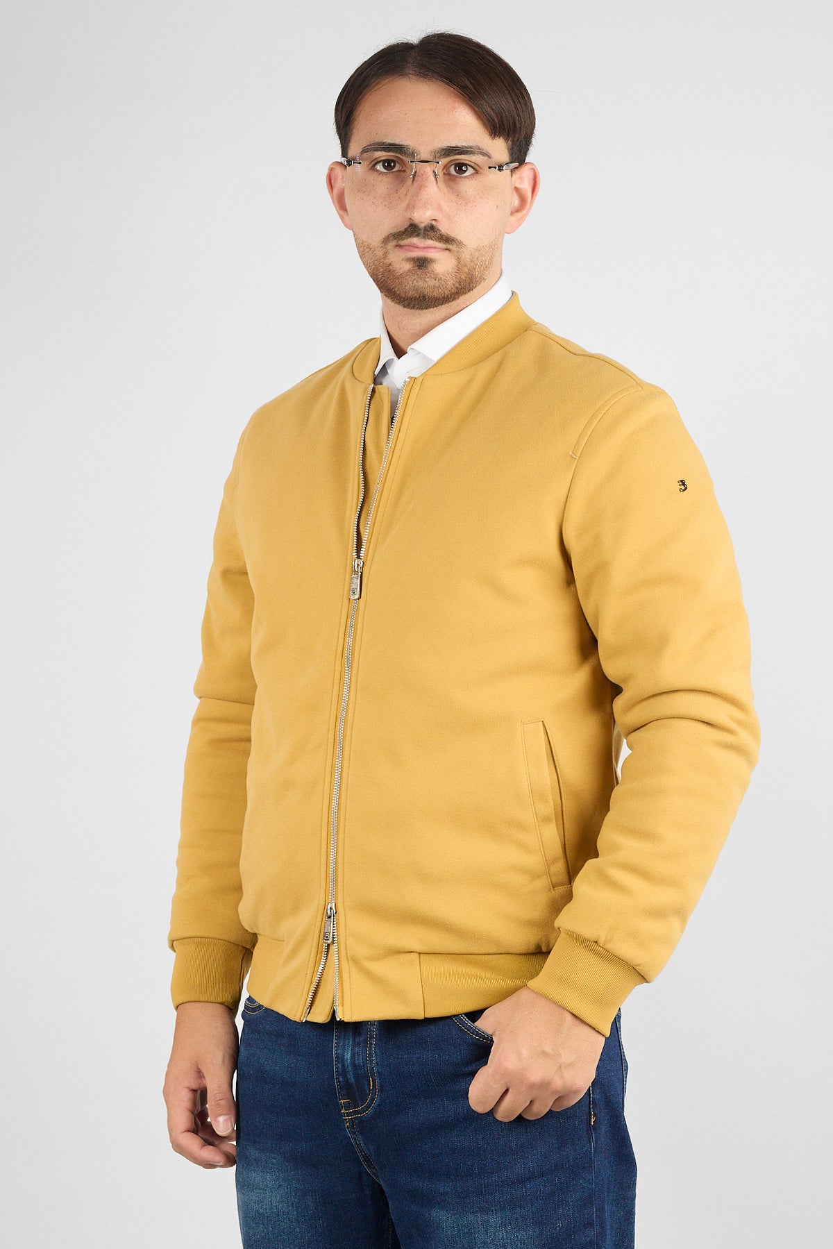 Bomber College Effetto Lana 102 | Senape
