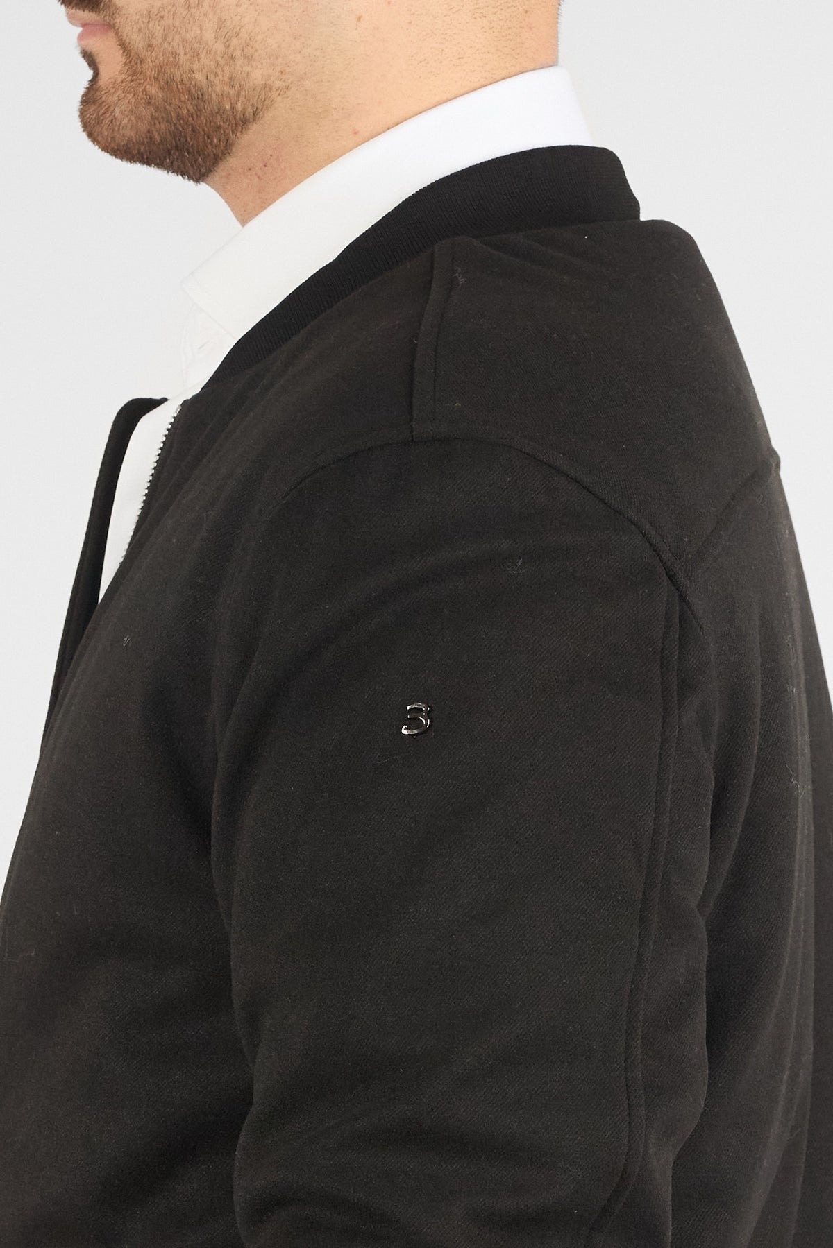 Bomber College Effetto Lana 102 | Nero