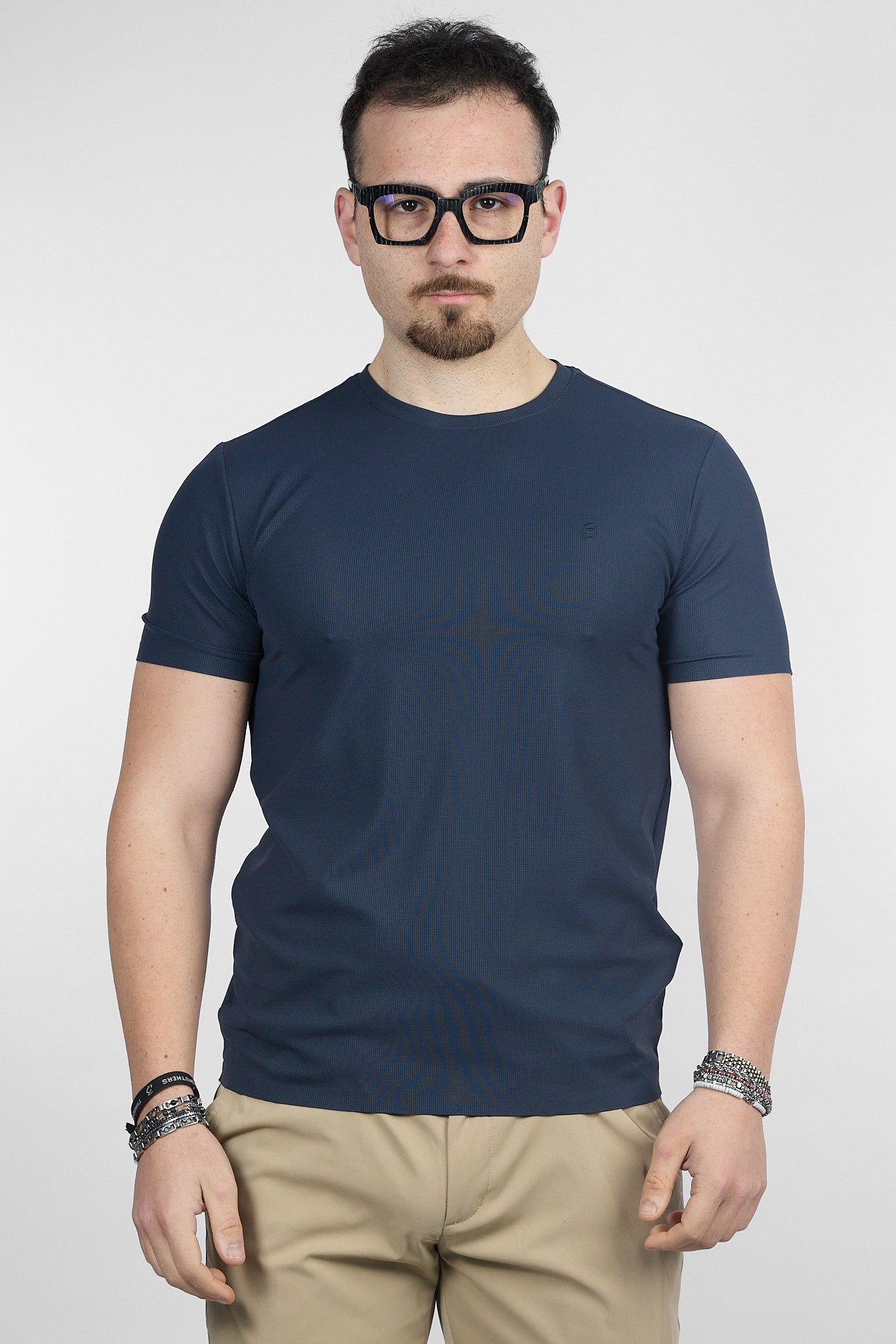 T-Shirt Mezza Manica Basic Ice Cotton 0501 | 2 per €30 | Blu