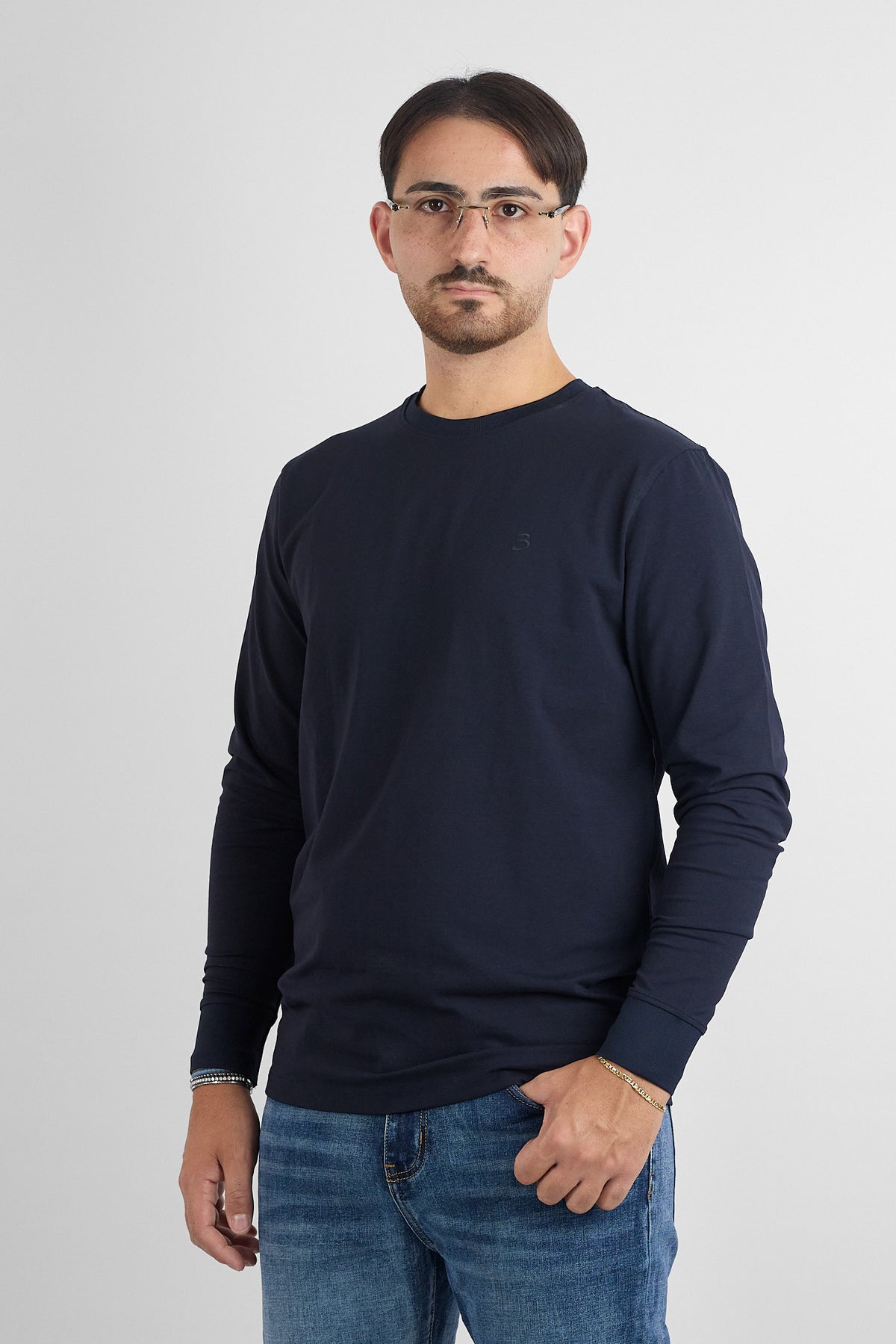 T-Shirt M/L Jersey di Cotone 66404 | 2 per €40 | Blu