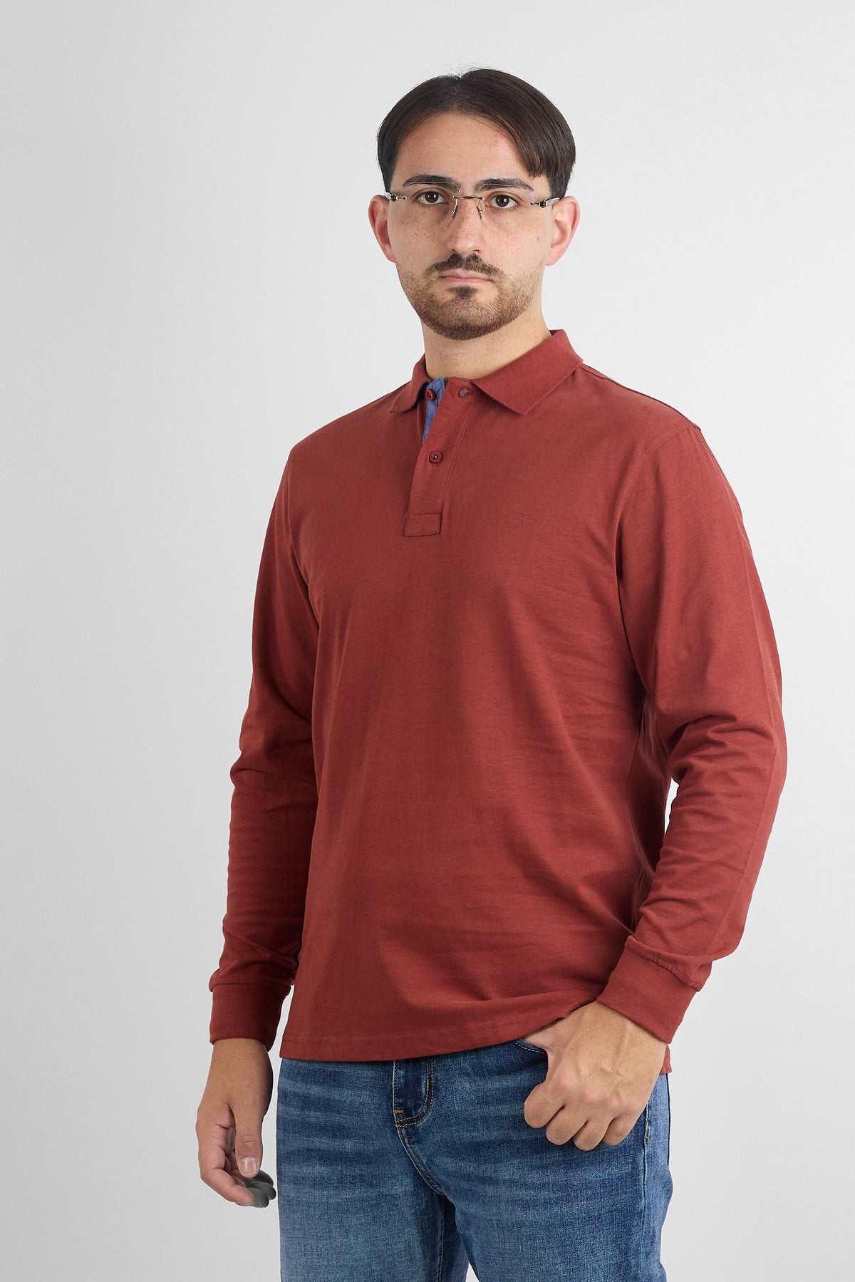 Polo M/L Jersey di Cotone 66481 | 2 per €50 | Ruggine 55