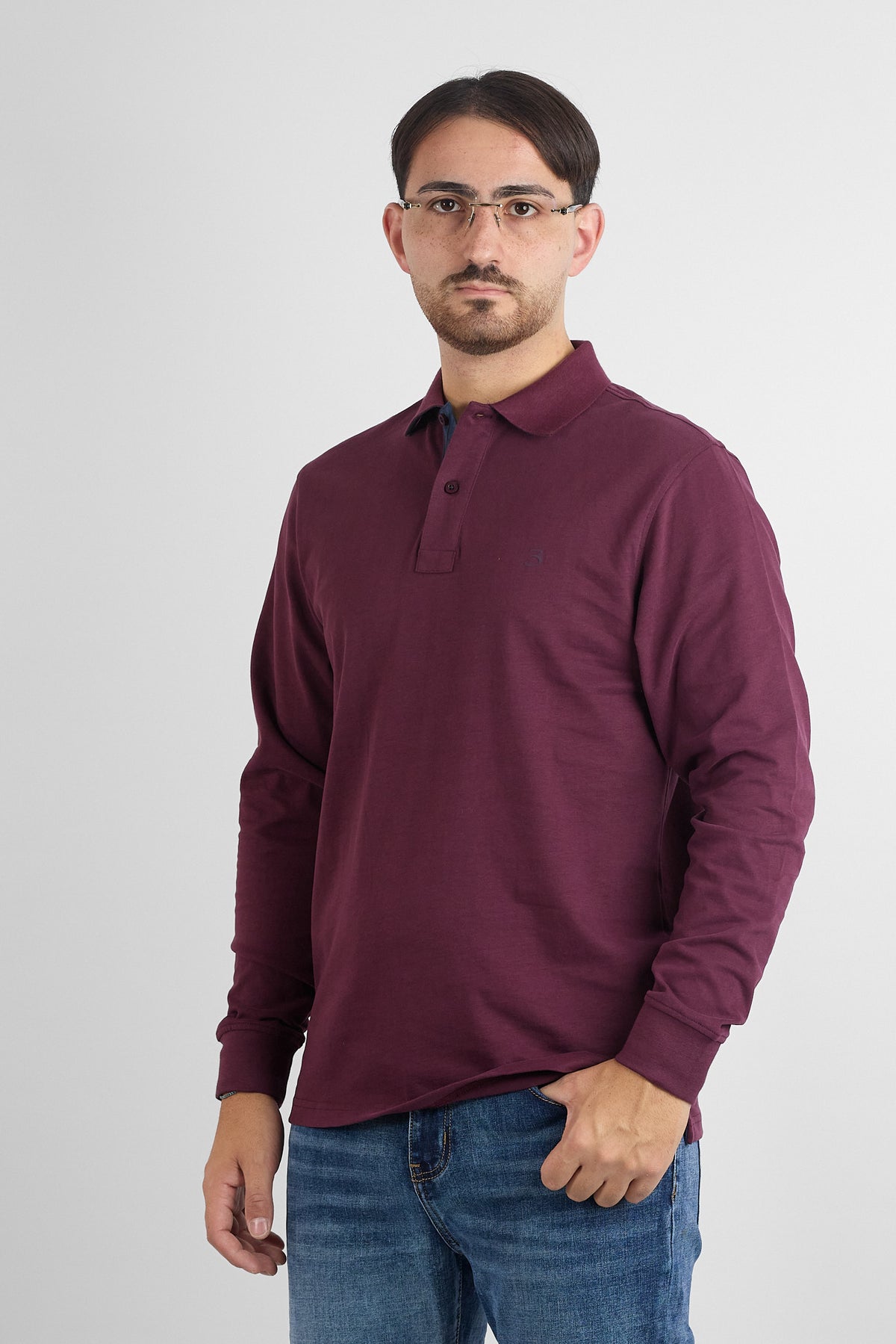 Polo M/L Jersey di Cotone 66481 | 2 per €50 | Bordeaux 43