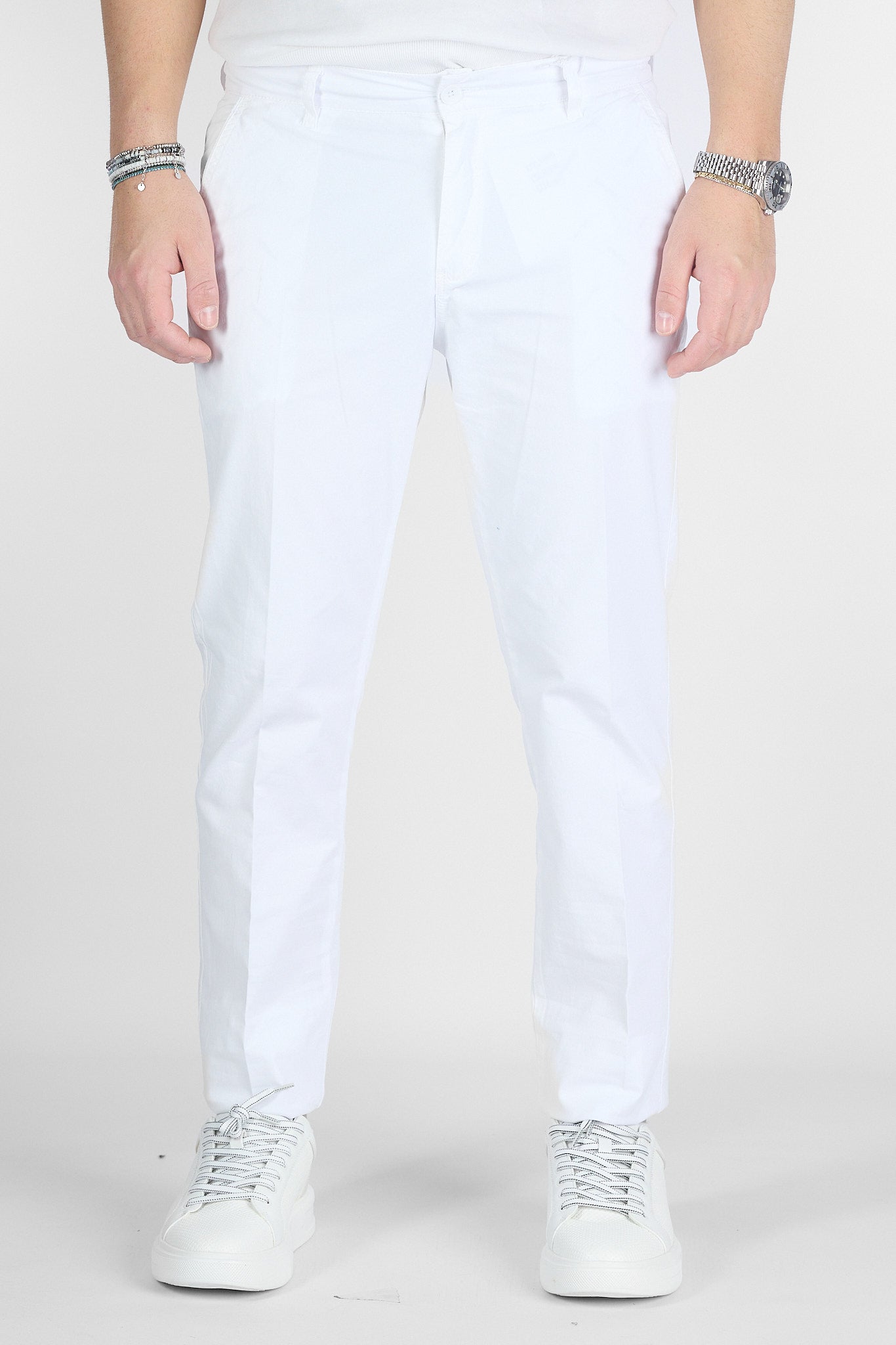 Pantalone Basic Slim B011 | 2 per €50 | Bianco