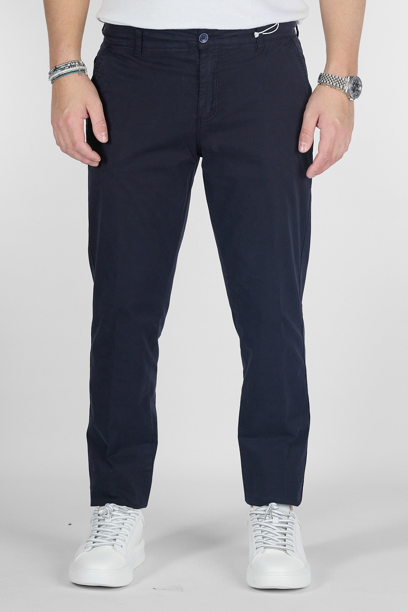 Pantalone Basic Slim B011 | 2 per €50 | Blu