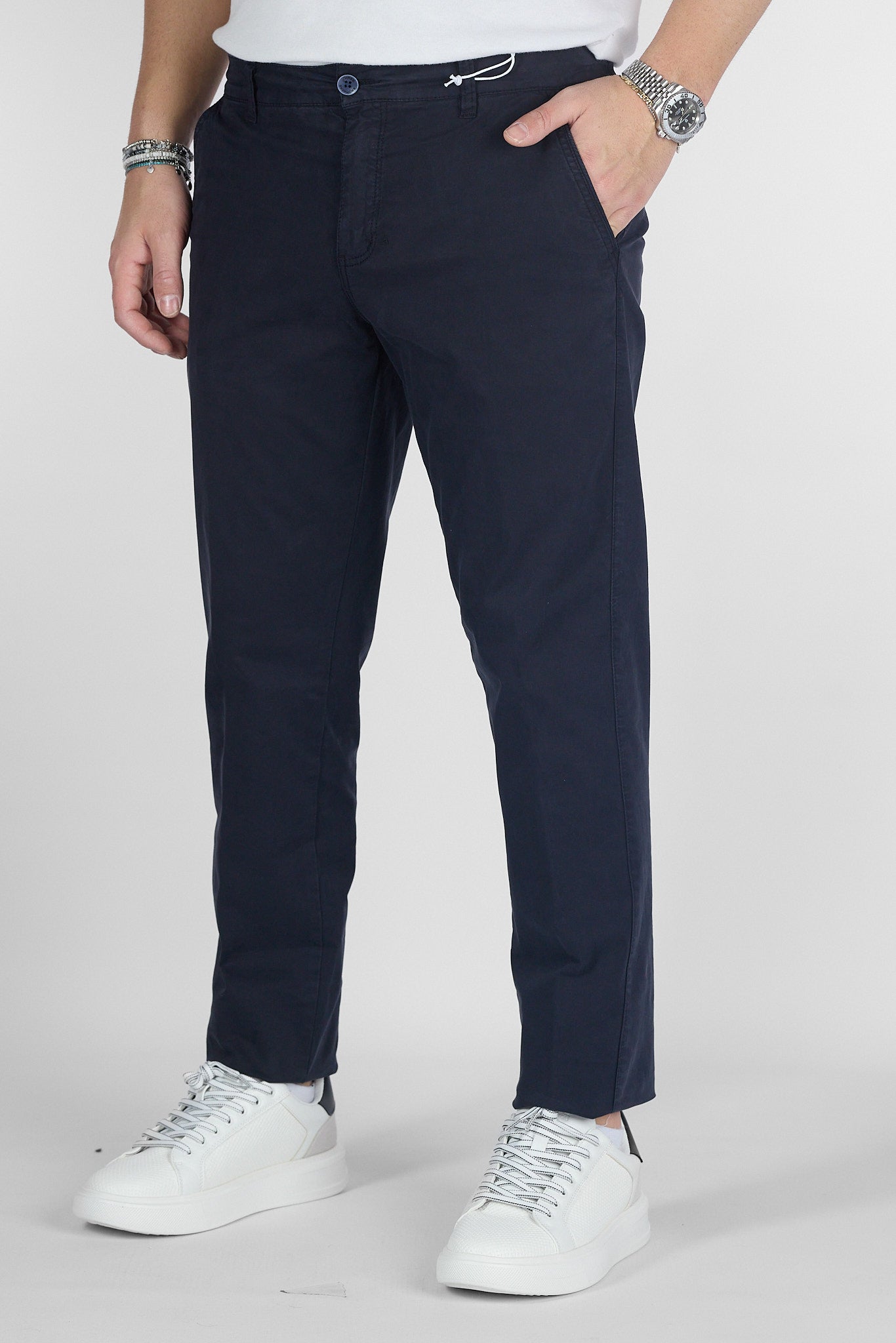 Pantalone Basic Slim B011 | 2 per €50 | Blu