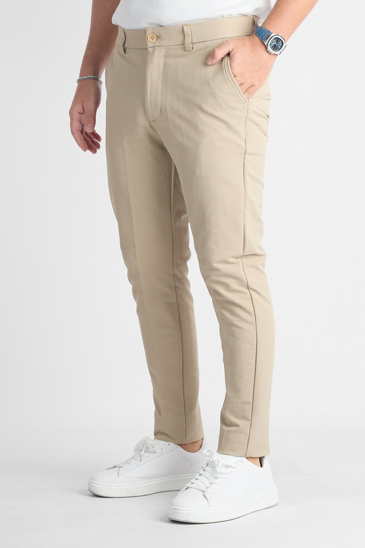 Pantalone Active No Stiro Capri FL103 | 2 per €60 | Beige