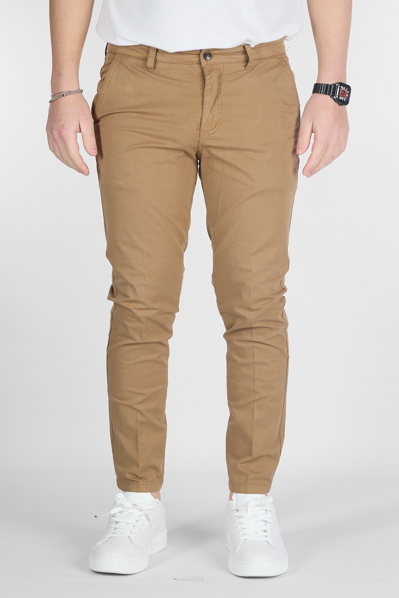 Pantalone Capri Basic in Cotone 009 | 2 per €50 | Camello