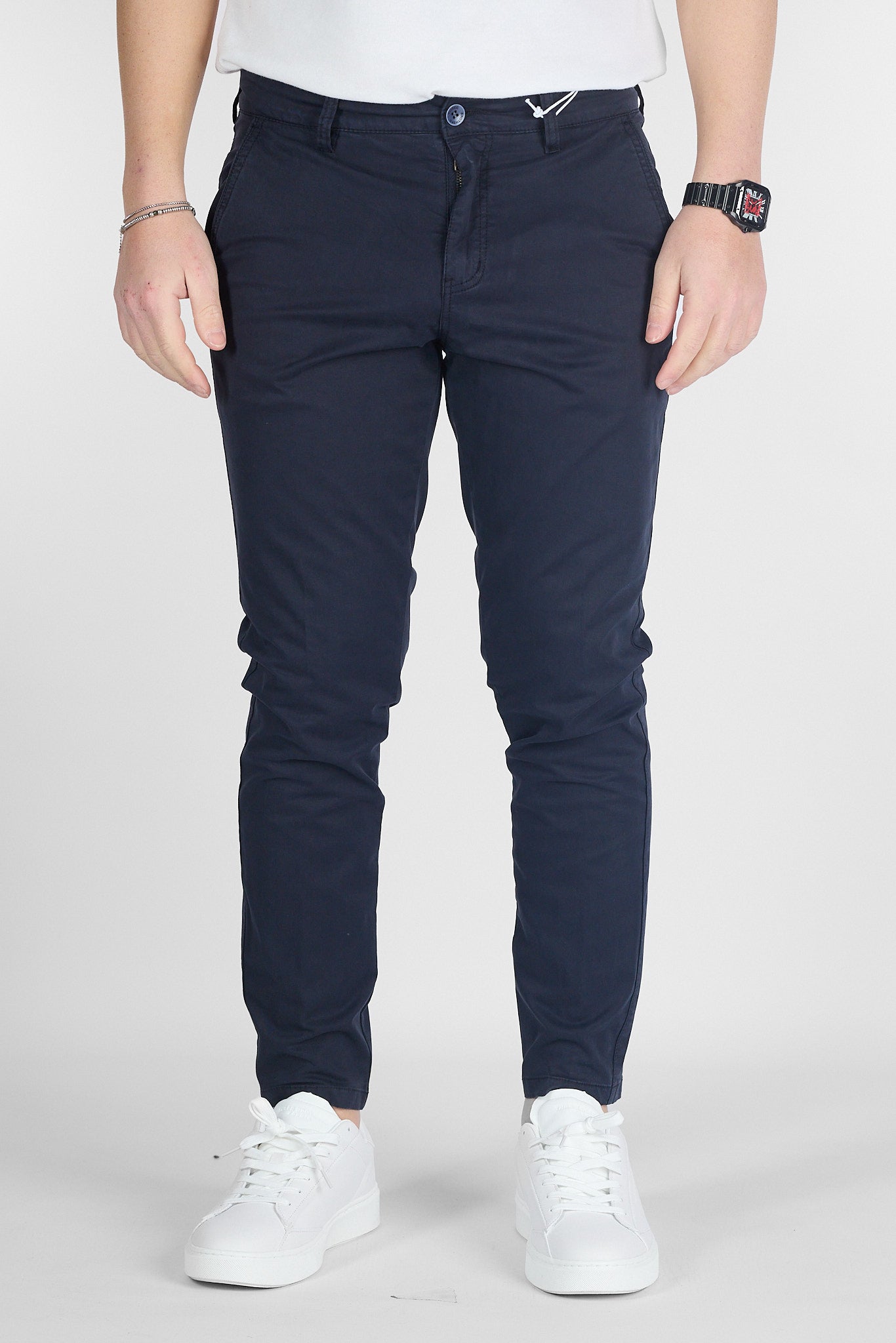 Pantalone Capri Basic in Cotone 009 | 2 per €50 | Blu