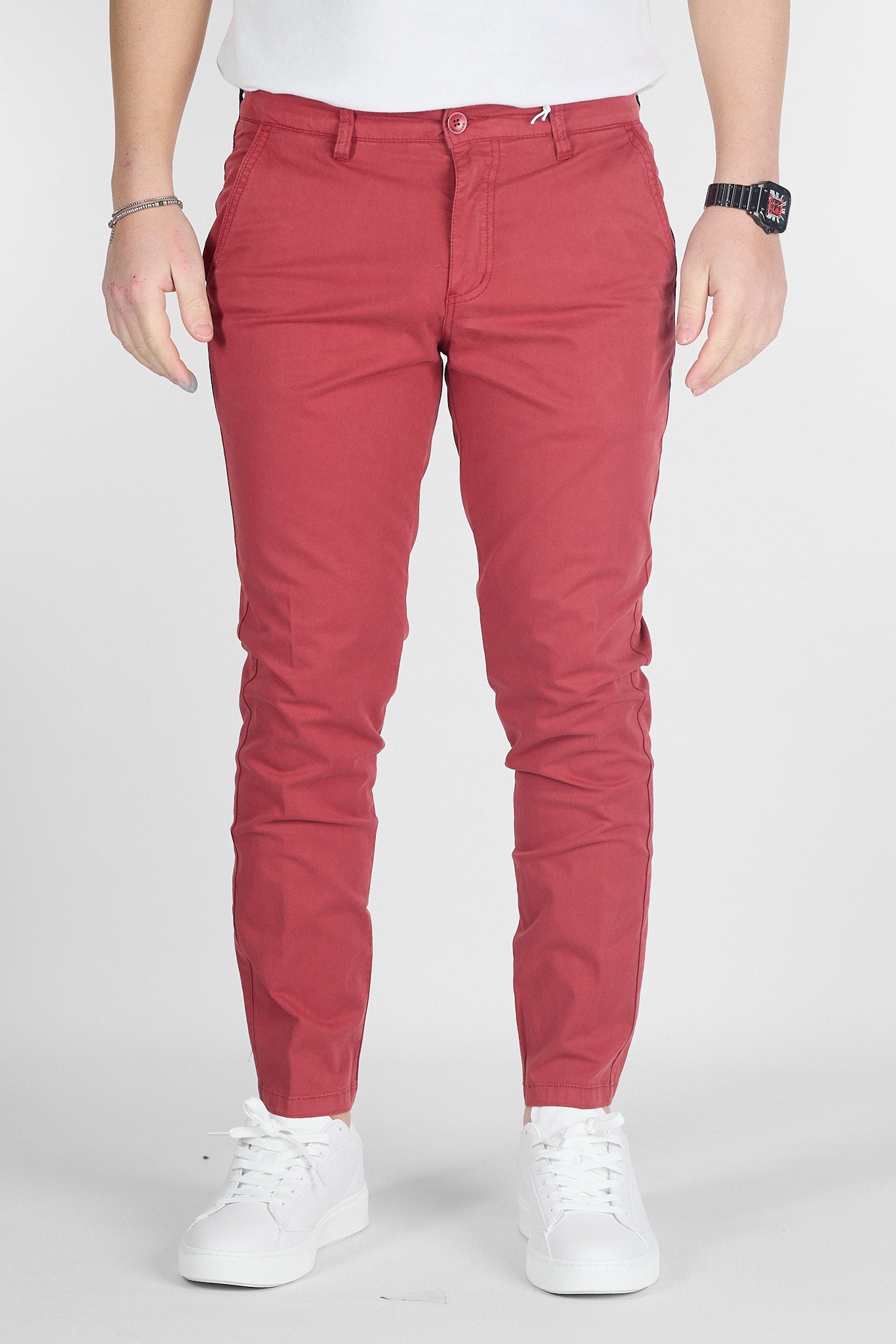 Pantalone Capri Basic in Cotone 009 | 2 per €50 | Rosso