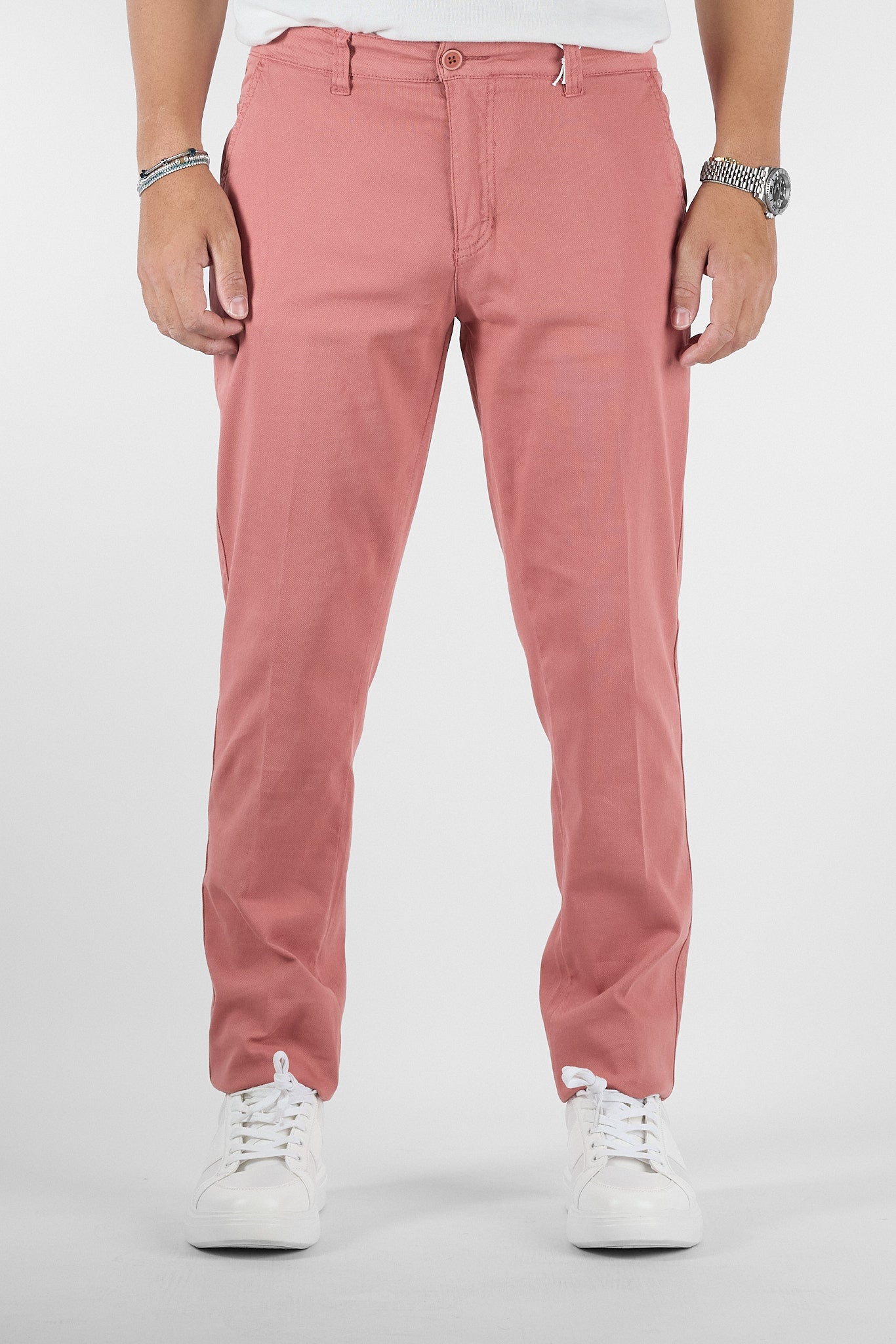 Pantalone Piquet Slim B016 | 2 per €50 | Mattone