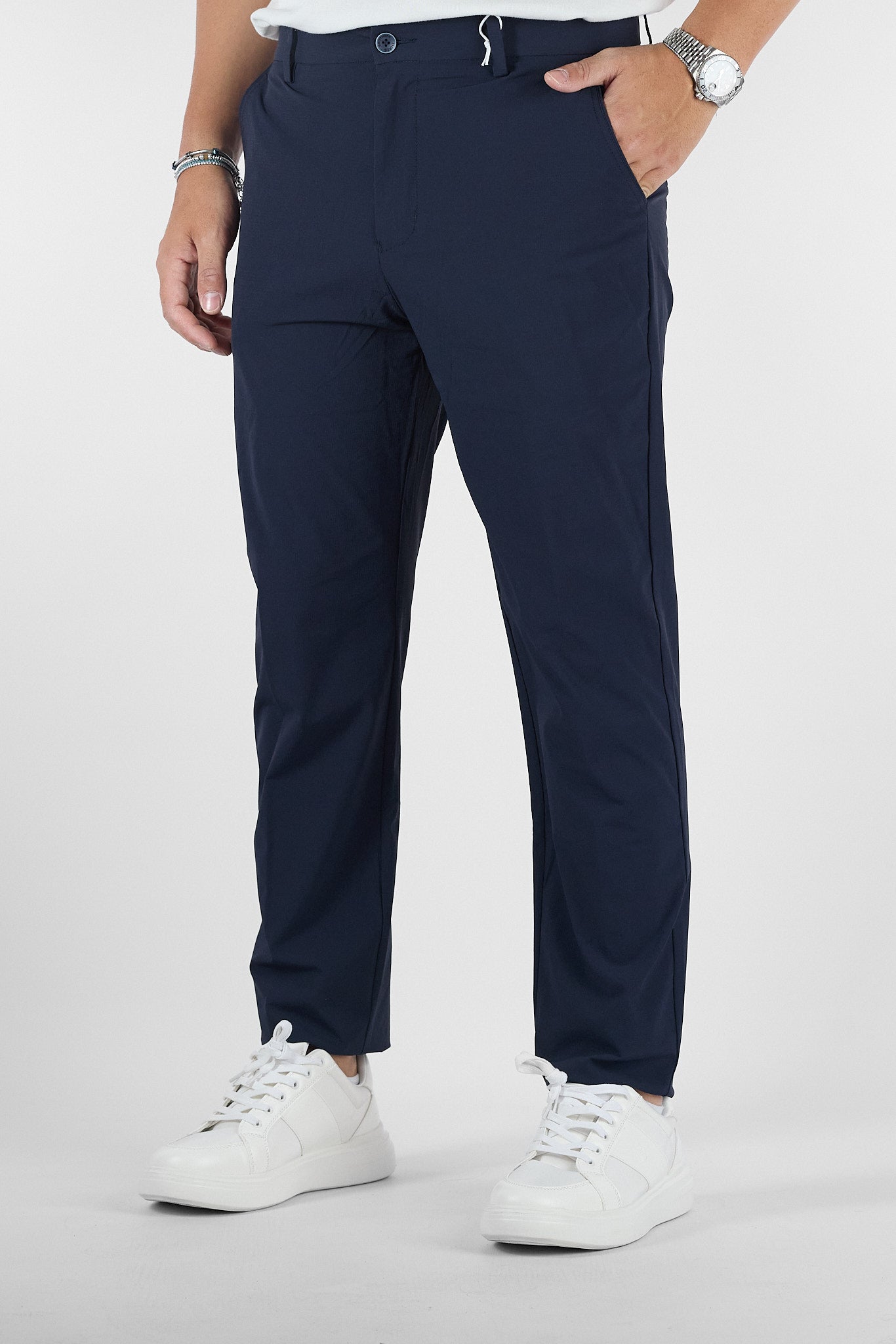 Pantalone Active No Stiro Semi Slim NS05 | 2 per €60 | Blu