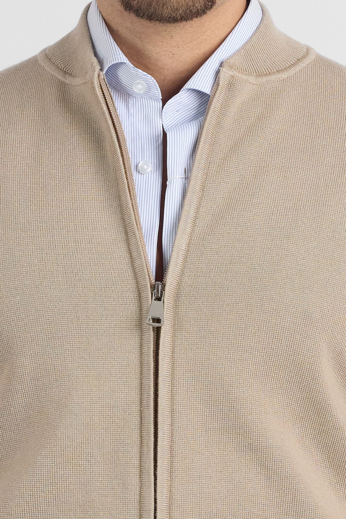 Cardigan College Full Zip 251060 | Beige