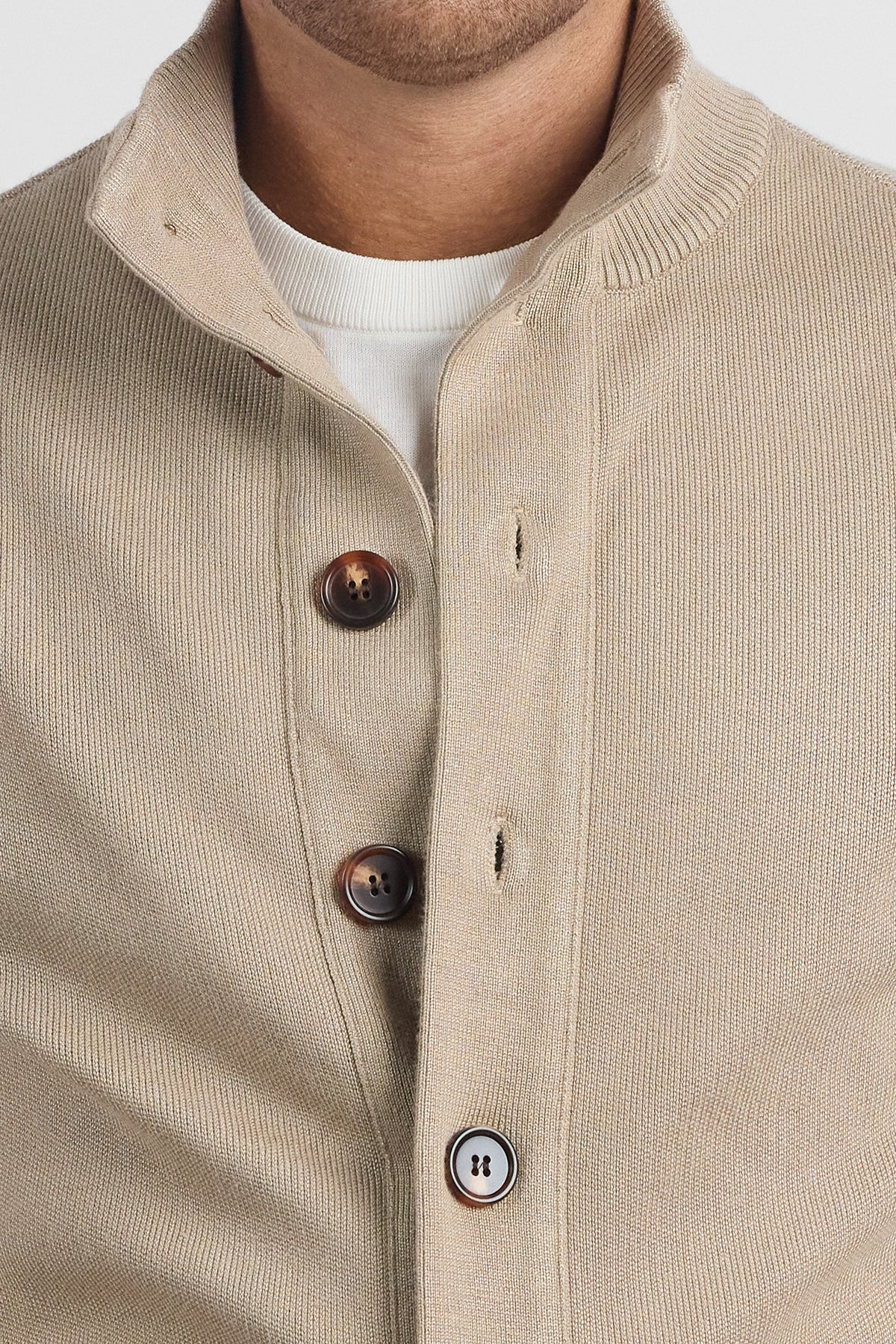 Cardigan Bottoni e Tasche 251069 | Beige