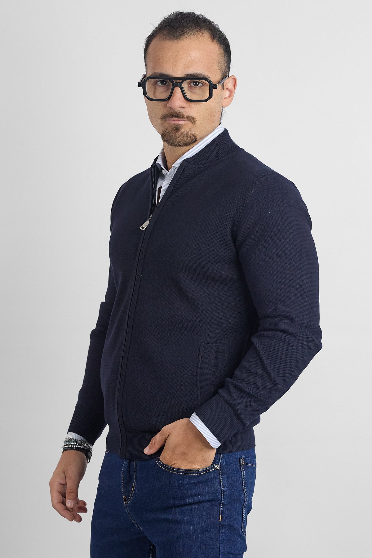 Cardigan College Full Zip 251060 | Blu