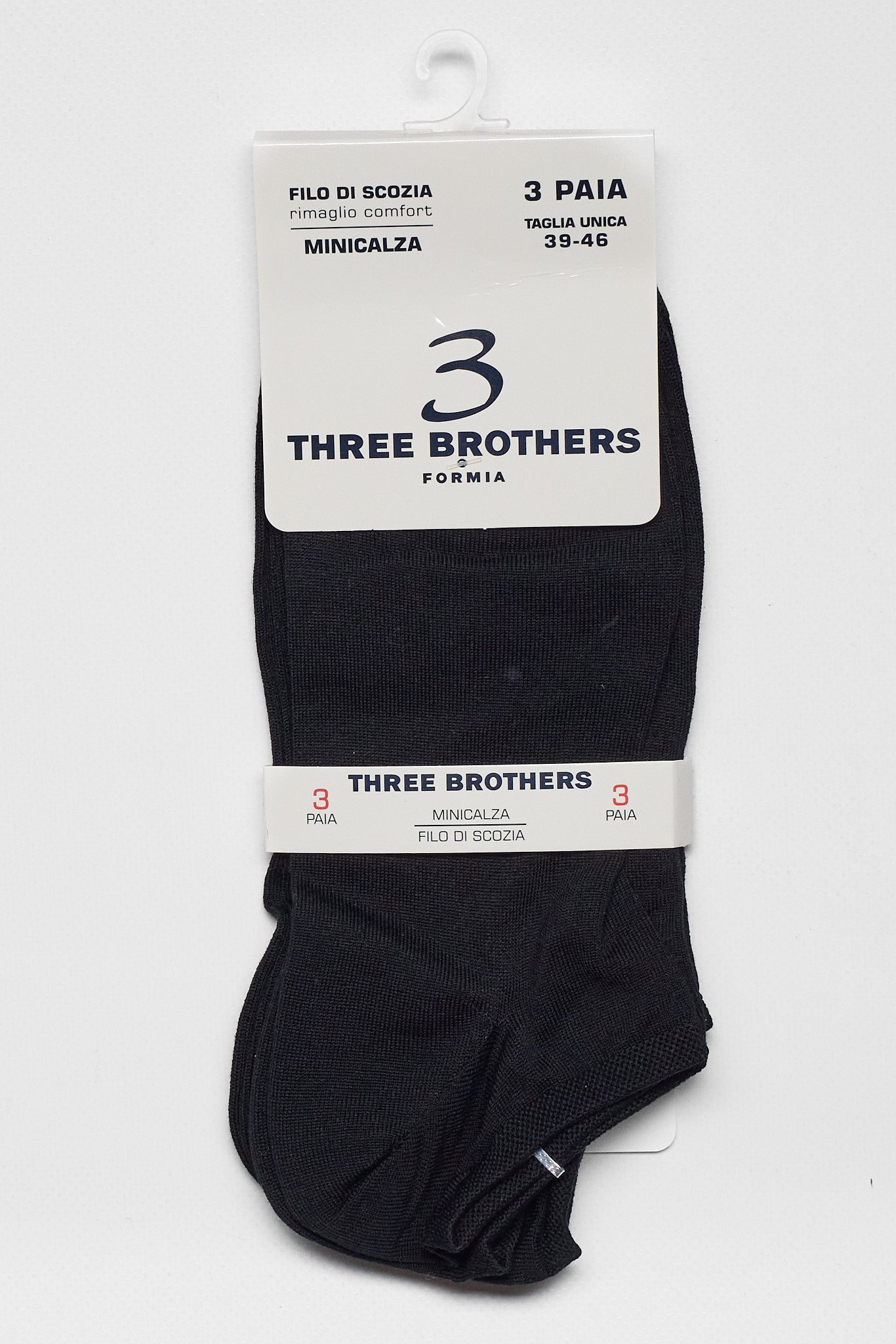 3 Fantasmini | Filo Di Scozia - Rimagliato a Mano | Nero