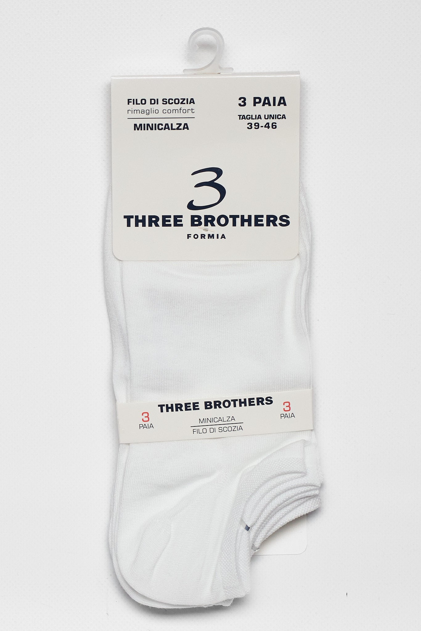 3 Fantasmini | Filo Di Scozia - Rimagliato a Mano | Bianco