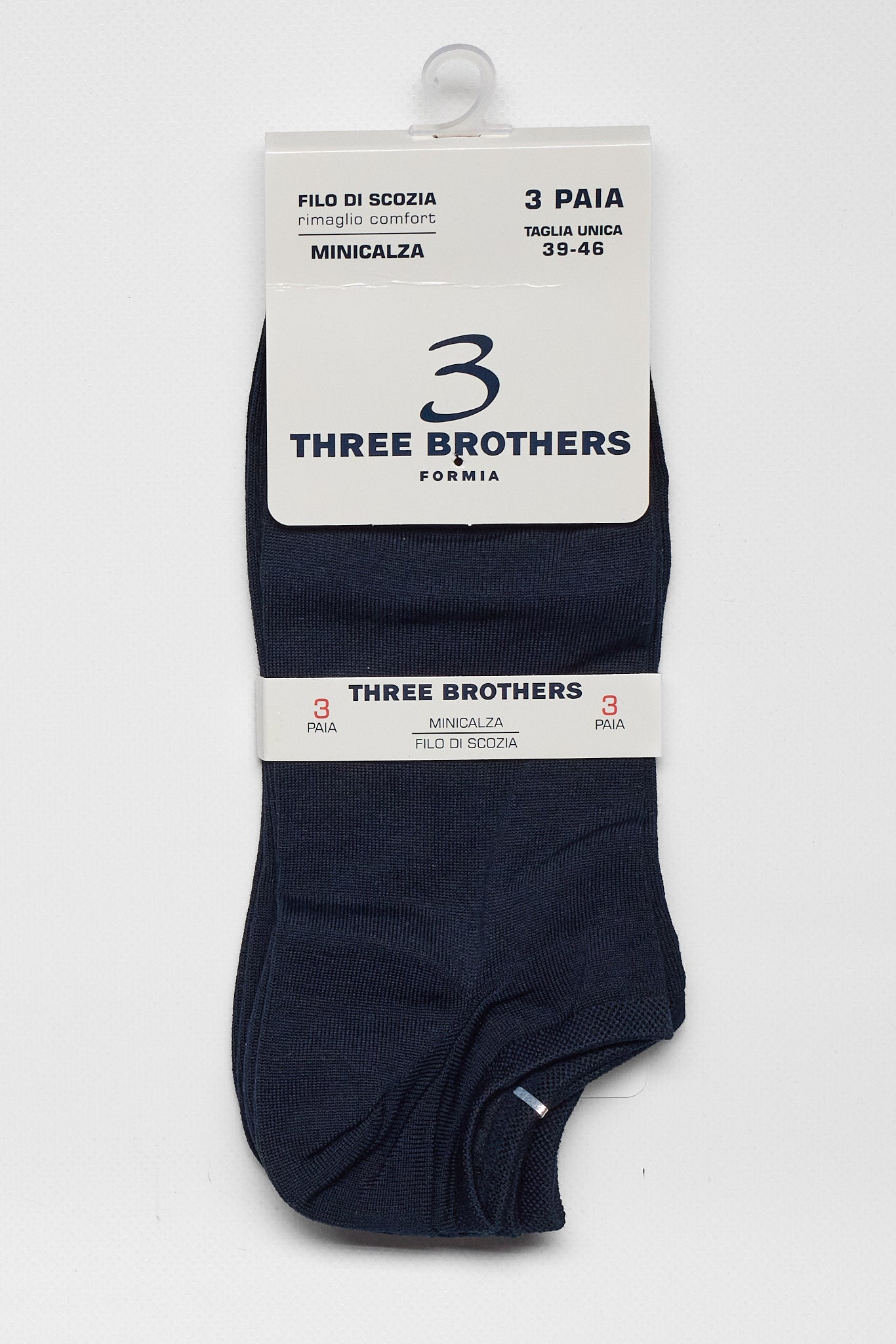 3 Fantasmini | Filo Di Scozia - Rimagliato a Mano | Blu