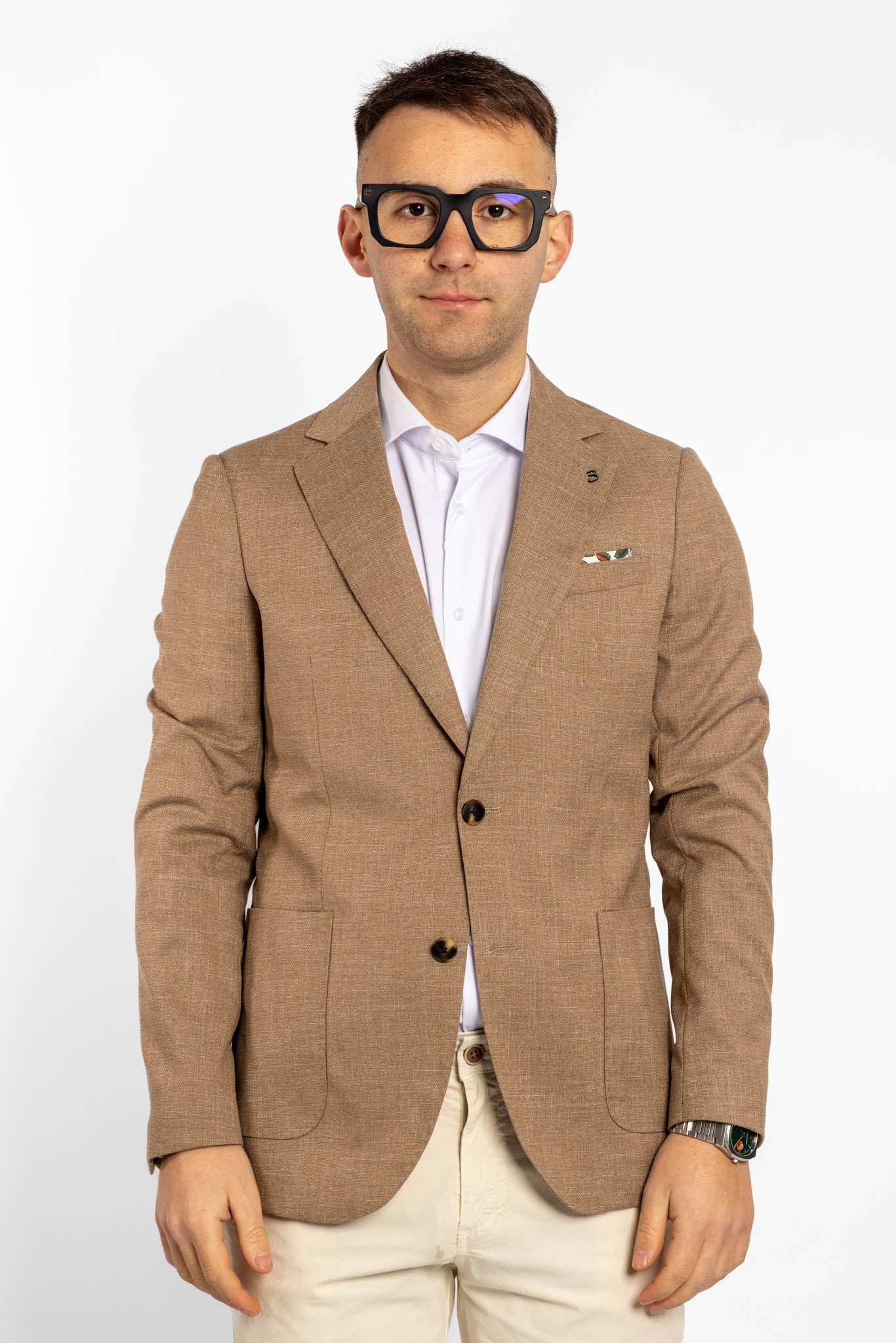 Brin Unlined Basic Jacket | Beige