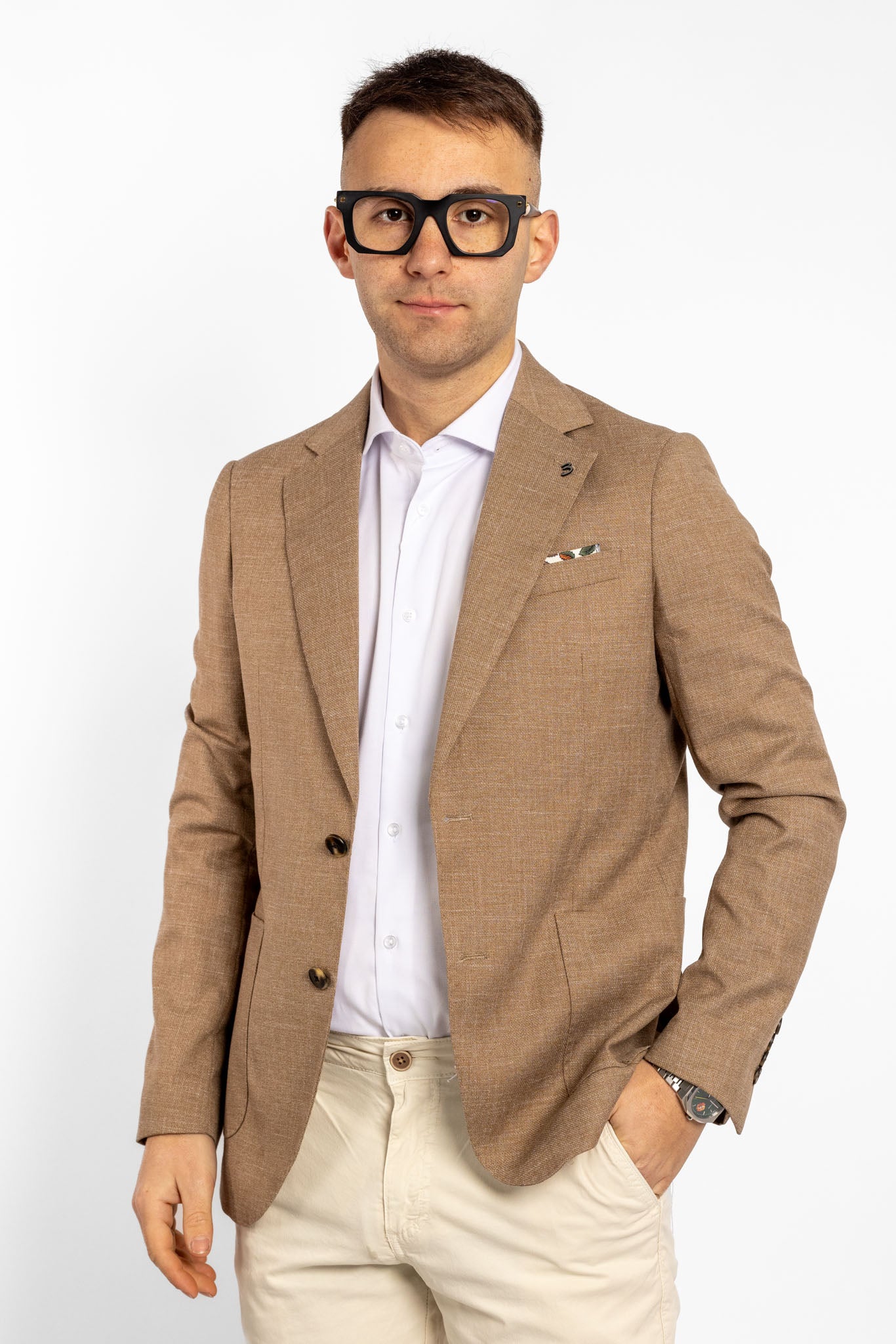 Brin Unlined Basic Jacket | Beige