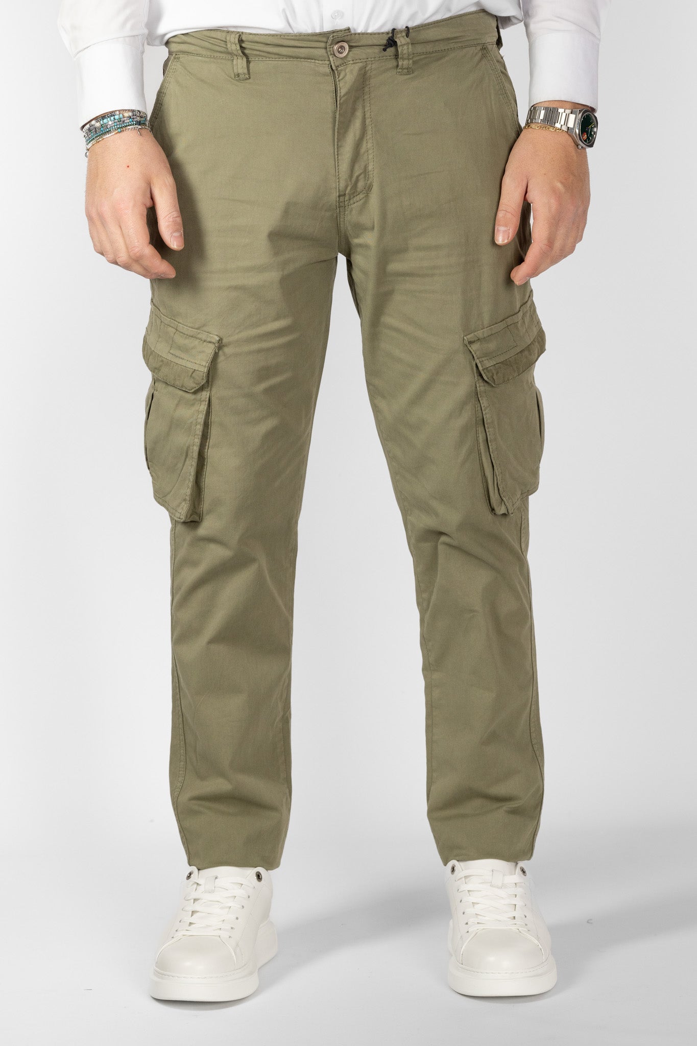 Pantalone Cargo Slim | 2 per €50 | Verde