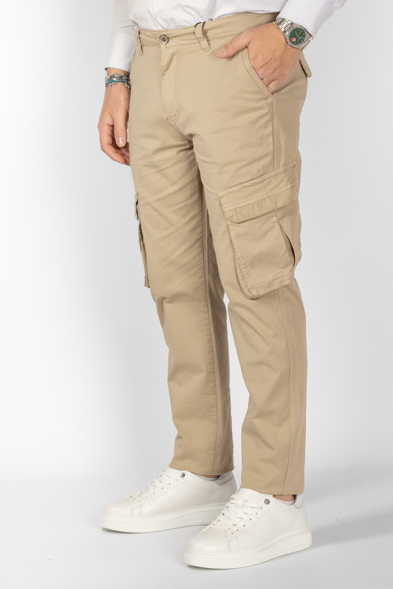 Pantalone Cargo Slim | 2 per €50 | Beige