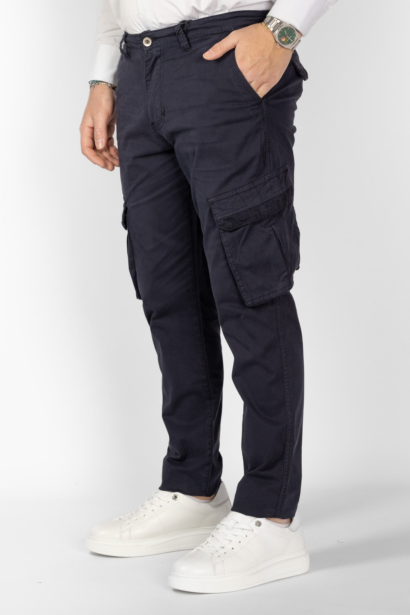 Pantalone Cargo Slim | 2 per €50 | Blu